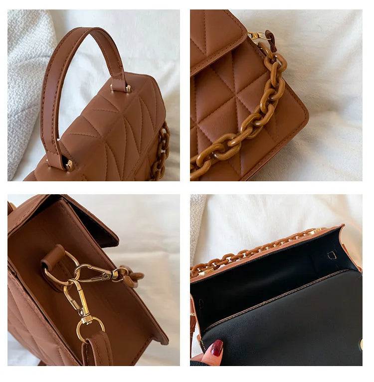 Chain Strap Quilted Shoulder Bag