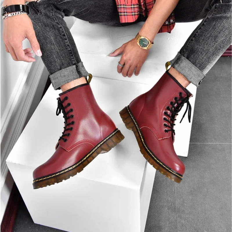 Varick genuine Leather Lace-Up Boots