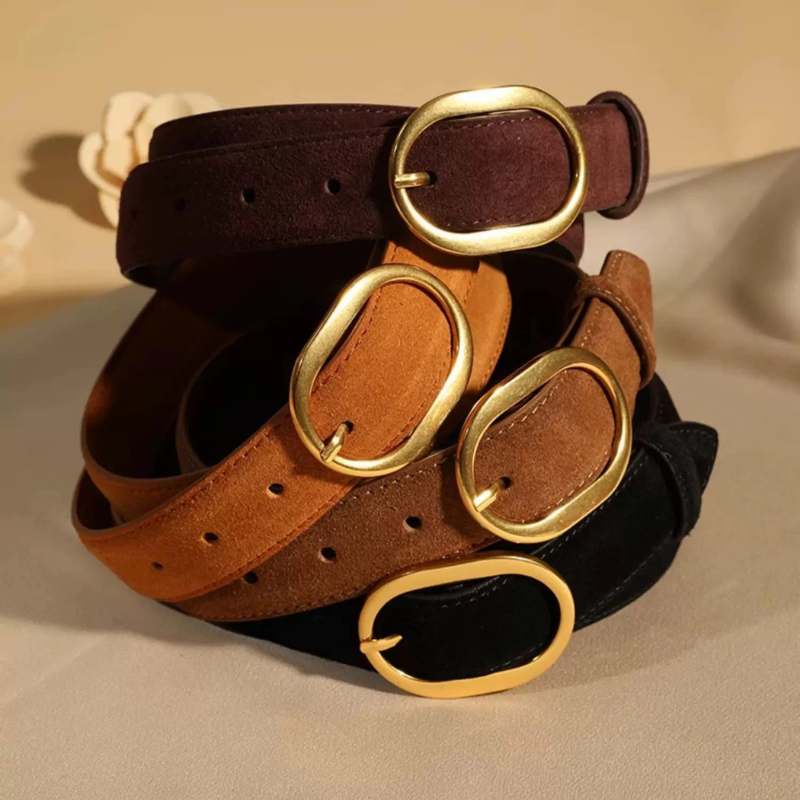 Vienna Genuine Cow Suede Belt