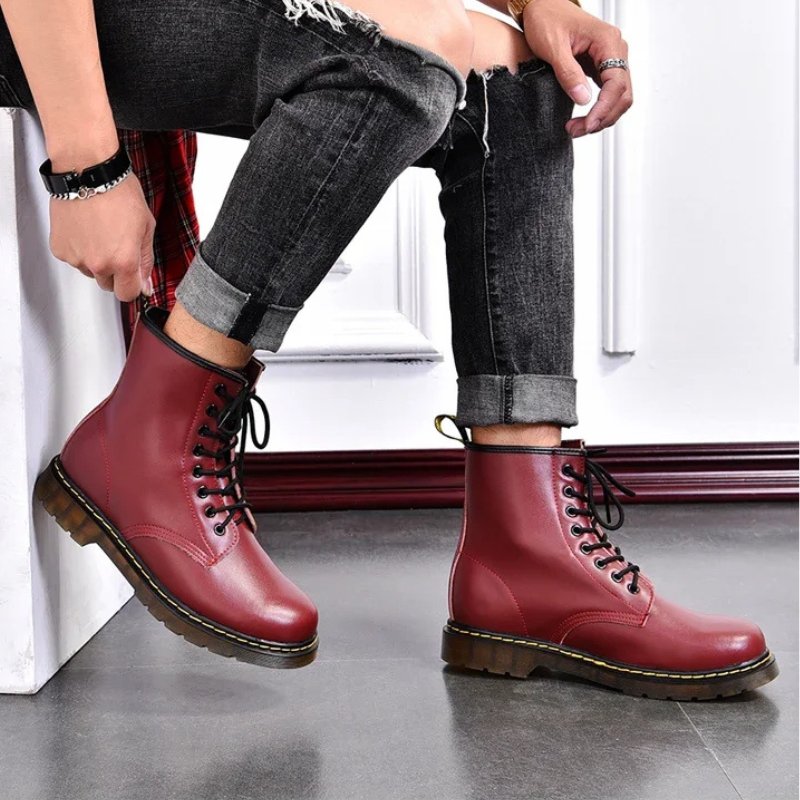 Varick genuine Leather Lace-Up Boots