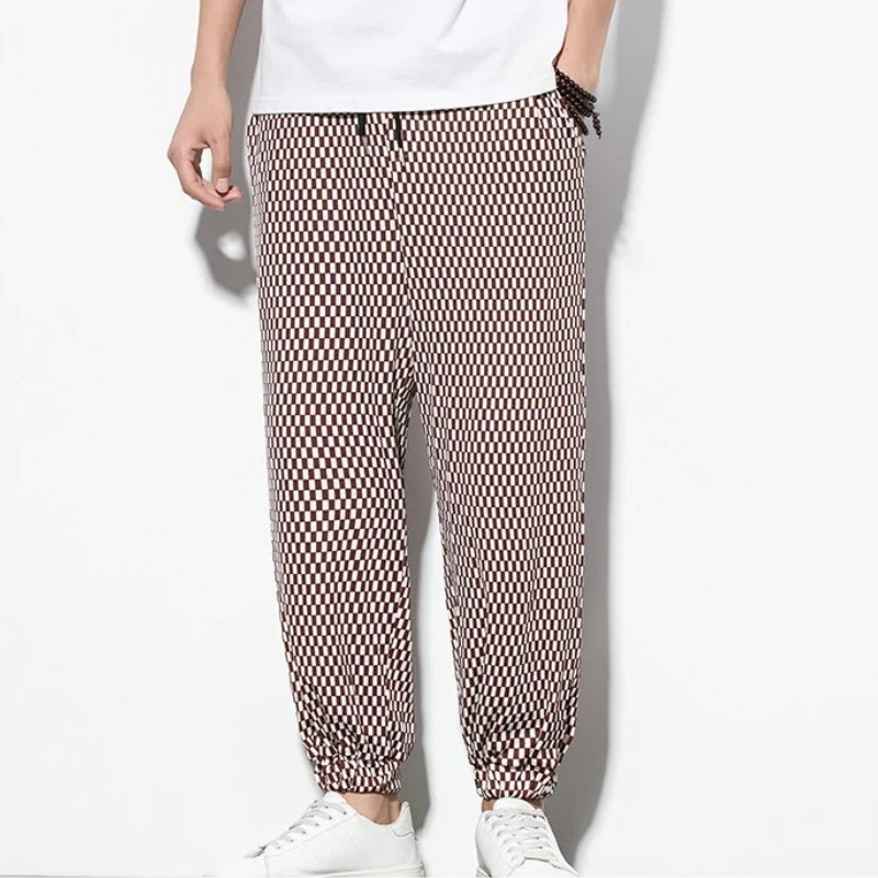 Cotton Linen Relaxed-Fit Joggers