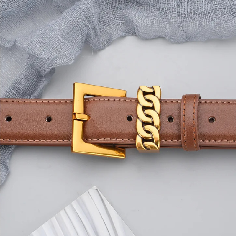 Golden Touch Leather Belt