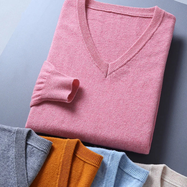 Brooks V-Neck Wool Sweater