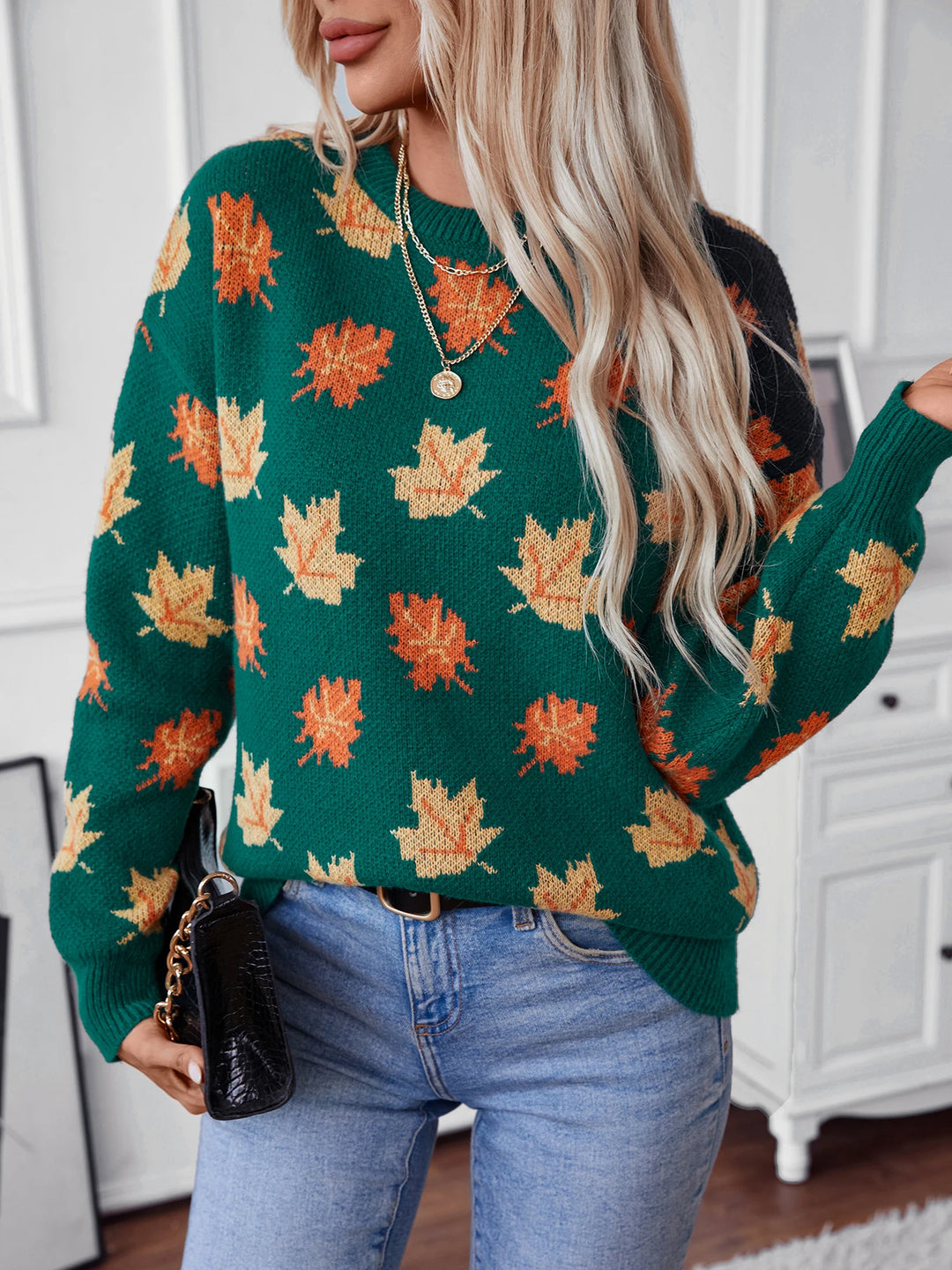 Autumn Leaf Knit Sweater