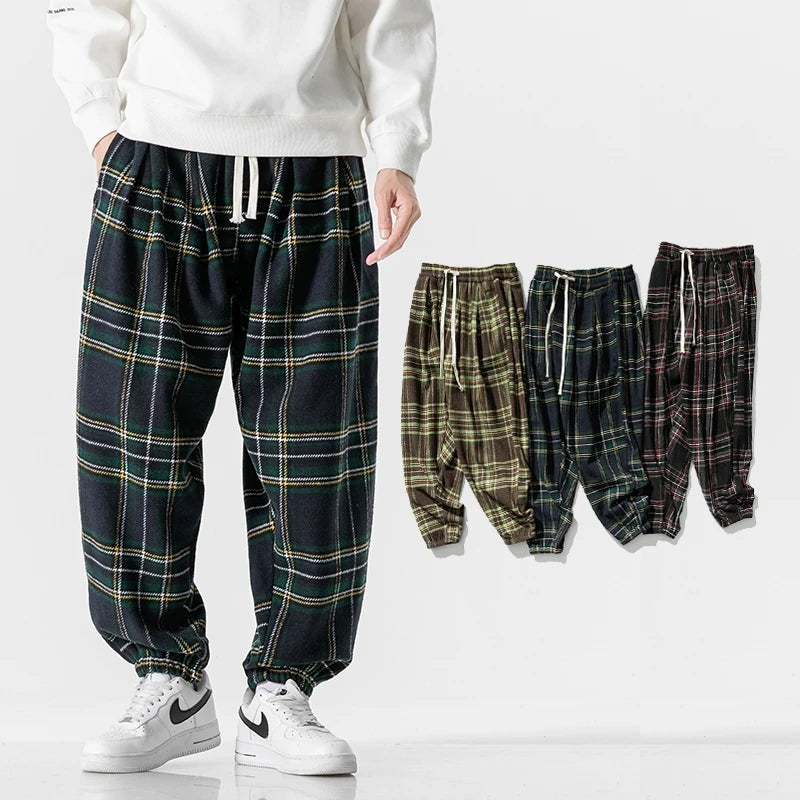 Huron Plaid Relaxed Fit Joggers