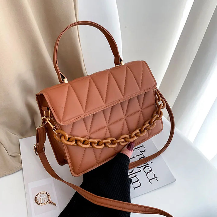 Chain Strap Quilted Shoulder Bag