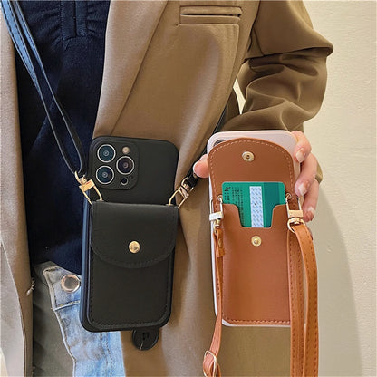 Leather Crossbody iPhone Case