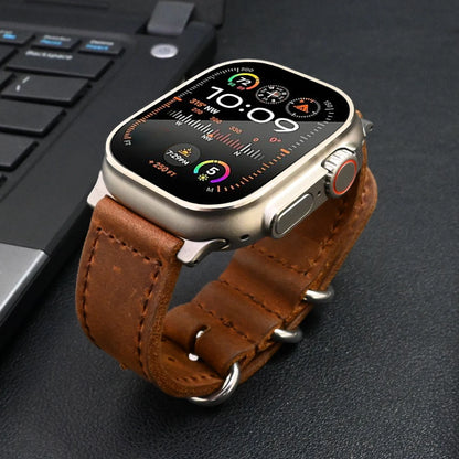 Rugged Genuine Leather Strap for Apple Watch