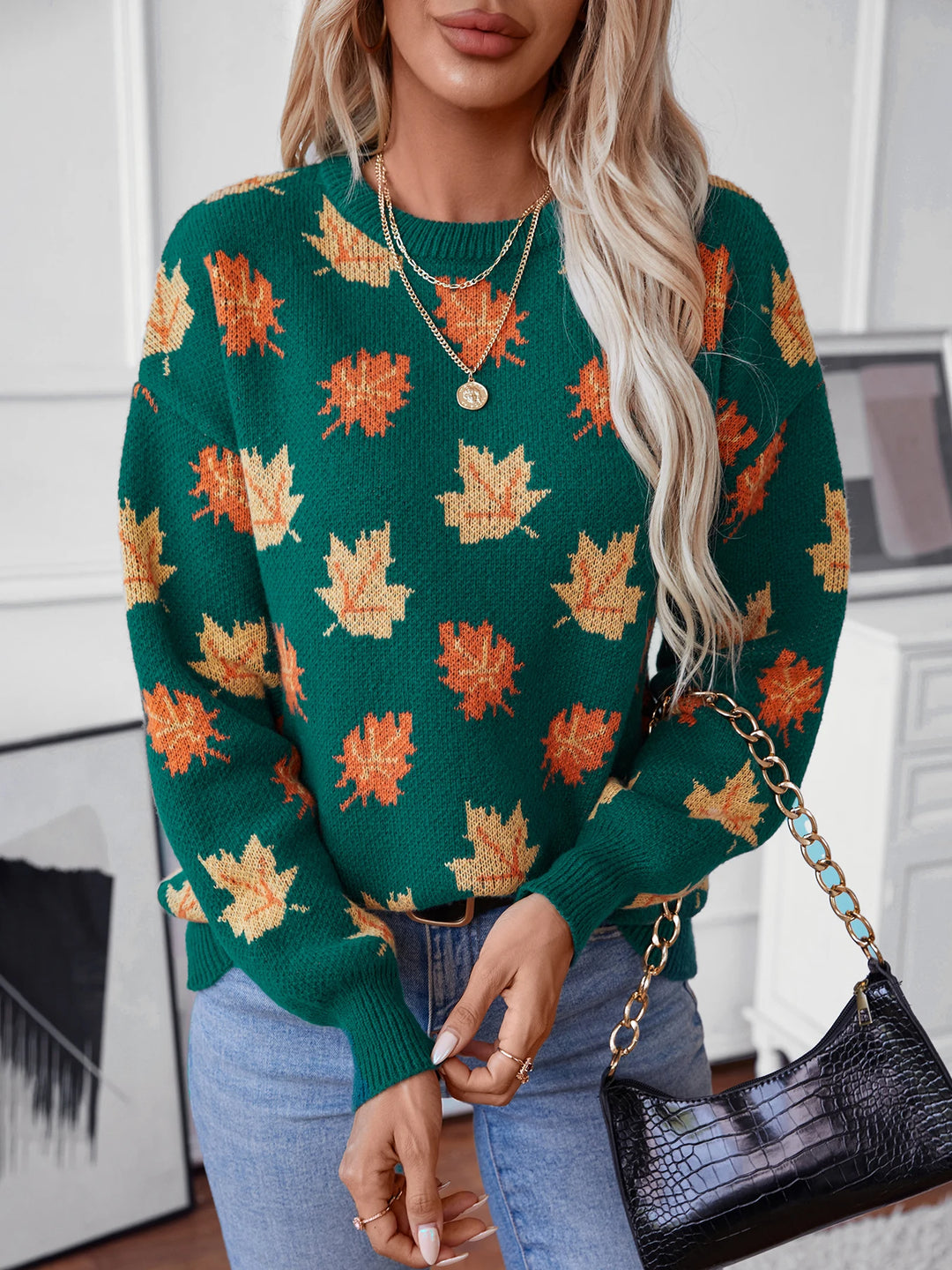 Autumn Leaf Knit Sweater