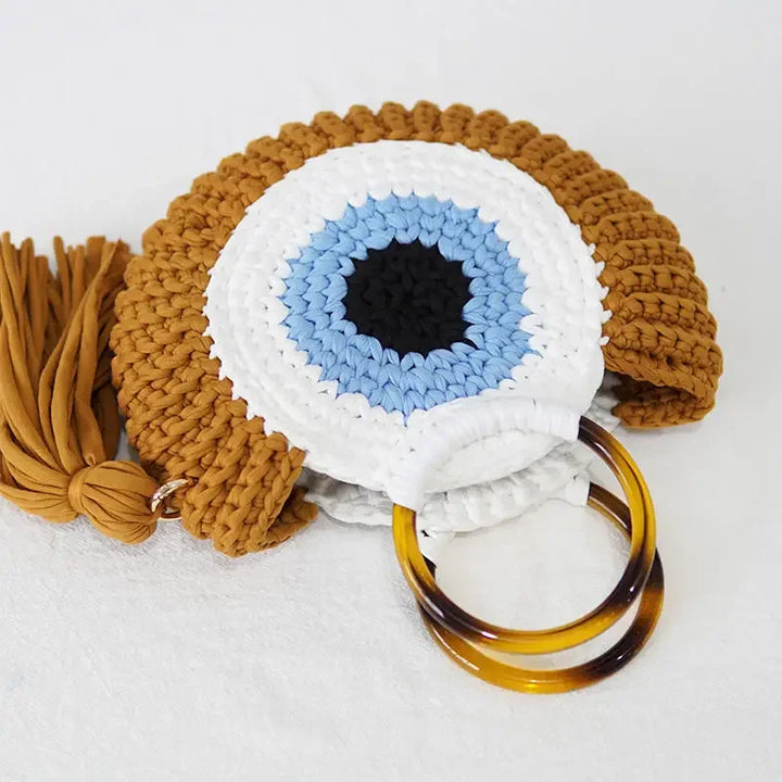 Hand-Crochet Evil Eye Handbag