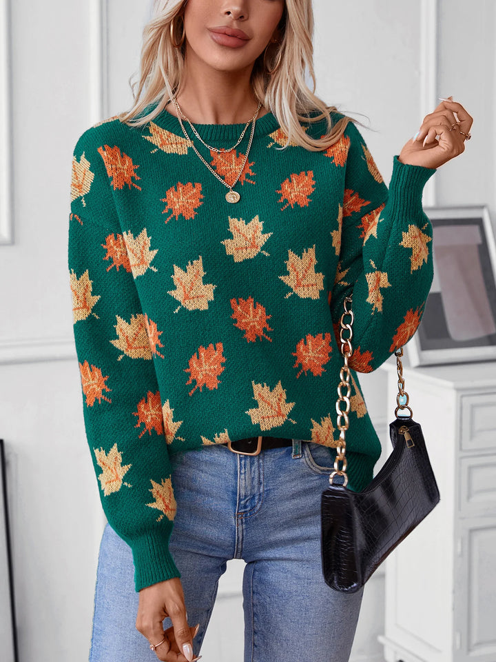 Autumn Leaf Knit Sweater