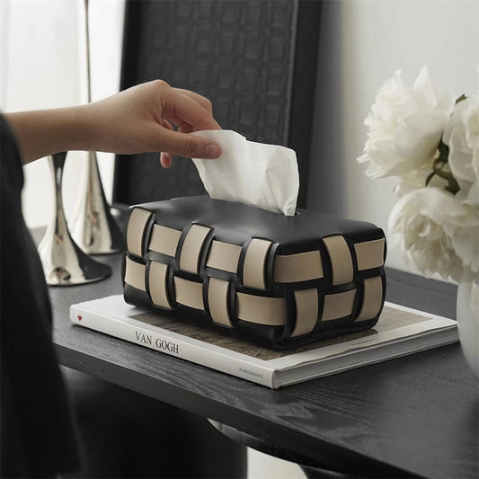 Leather Accent Tissue Box