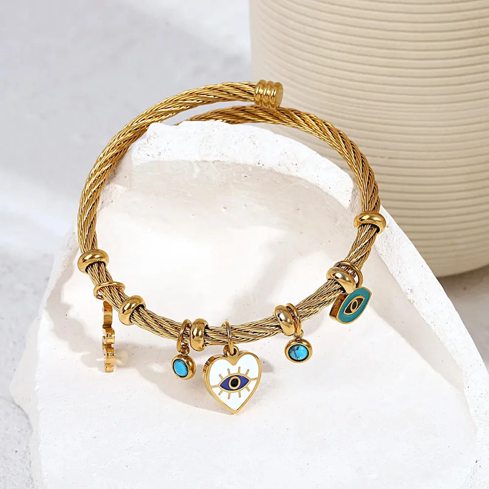 Evil Eye Bangle Bracelet