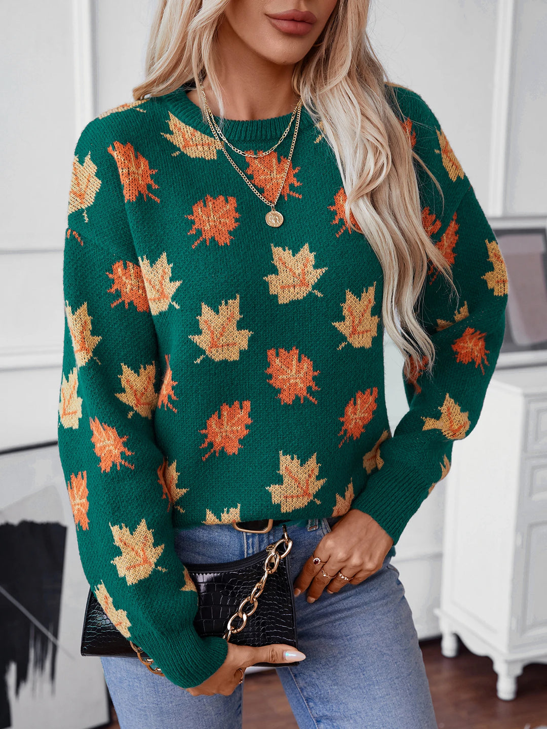 Autumn Leaf Knit Sweater