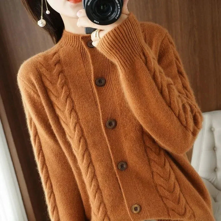 Relaxed-Fit Regular Yarn Cardigan