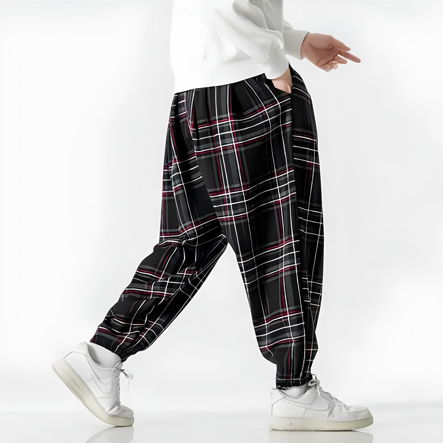 Huron Plaid Relaxed Fit Joggers