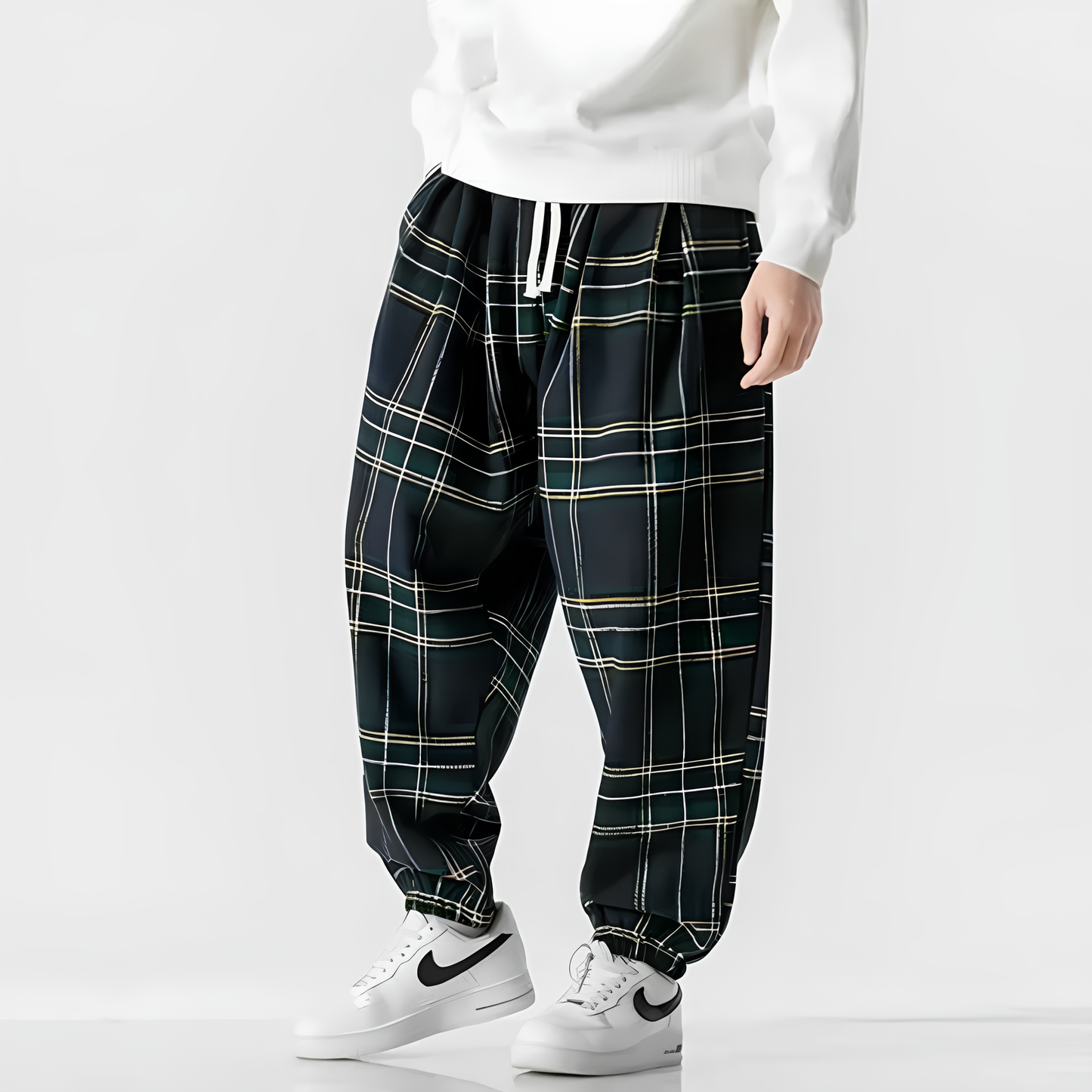 Huron Plaid Relaxed Fit Joggers