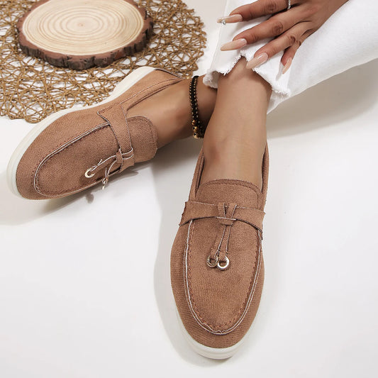 Havana Velvety Tasseled Loafers